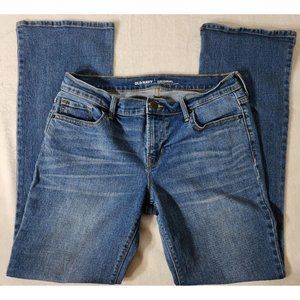 Women's Old Navy Original Mid-Rise Stretchy Jeans with Fading 8 Petite (T10)